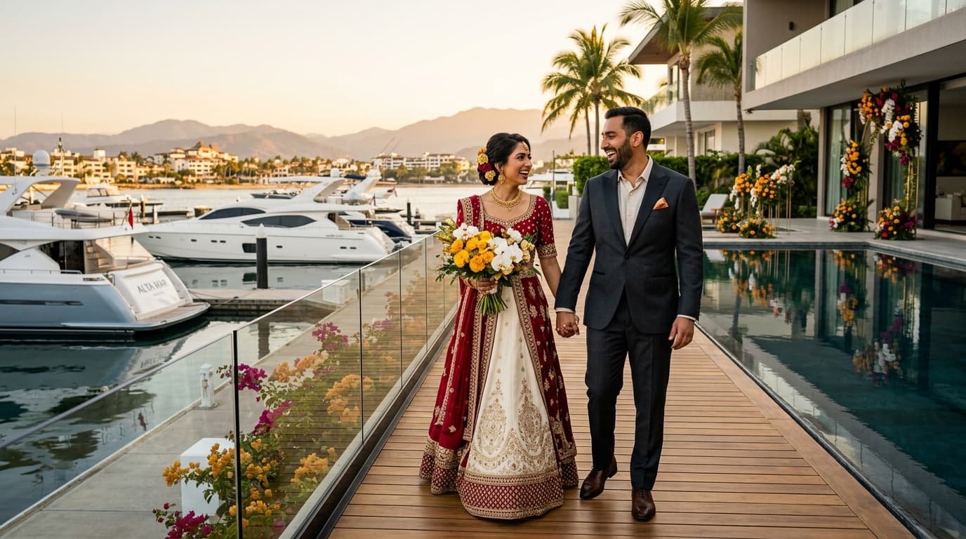 Architectural Recommitment: Designing a Modernist Waterfront Vow Renewal in Marina Vallarta