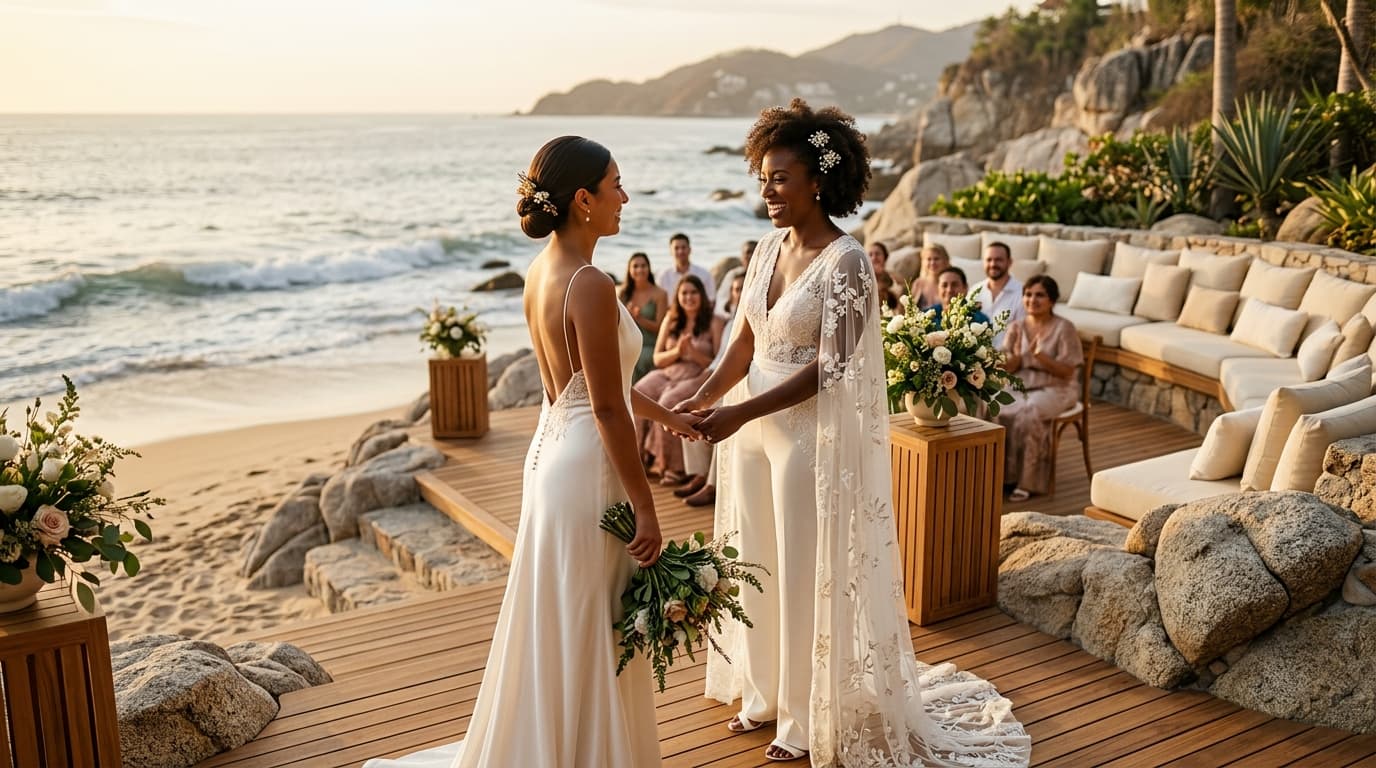 Artisanal Pacific Terraces: Structuring Multi-Tiered Luxury Ceremonies on Conchas Chinas' Cove Sands