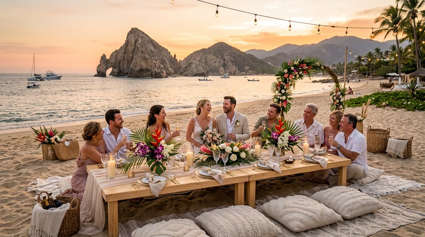 A Breathtaking Banderas Bay Backdrop: Curating Your Los Arcos Beach Picnic Wedding