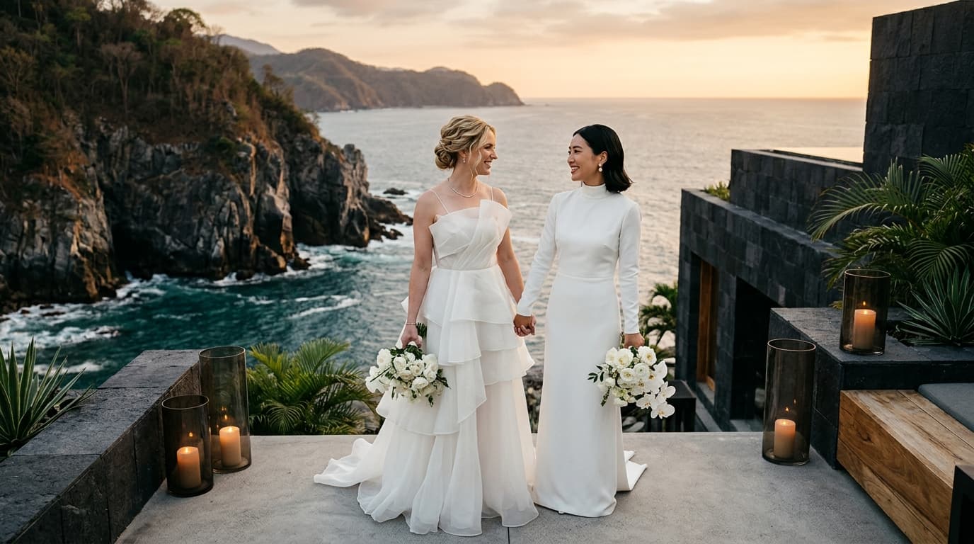 The Boca de Tomatlán Coastal Bluff: Crafting an Architectural Basalt & Smoked Glass Vow Renewal in Puerto Vallarta