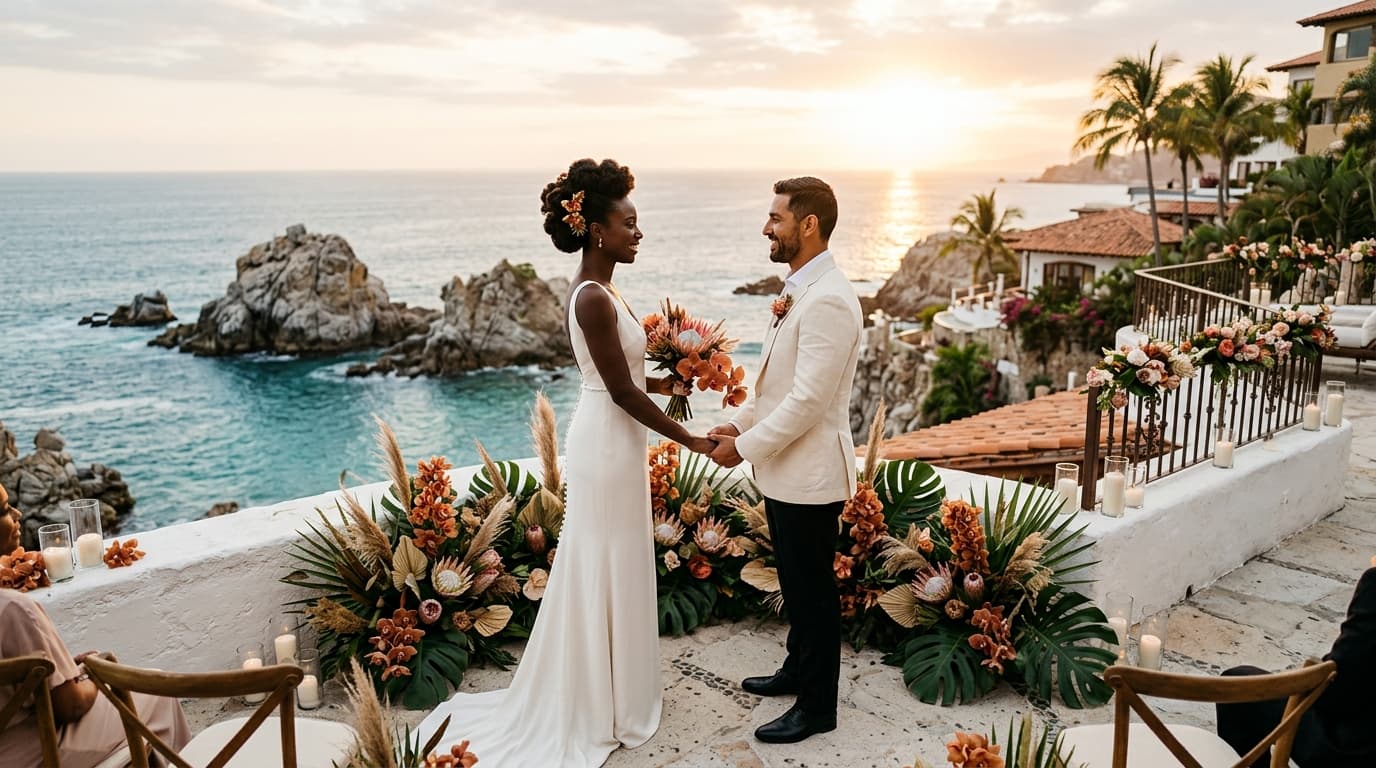 The Conchas Chinas Coastal Villa: Crafting a High-Art Sculptural Vow Renewal in Puerto Vallarta