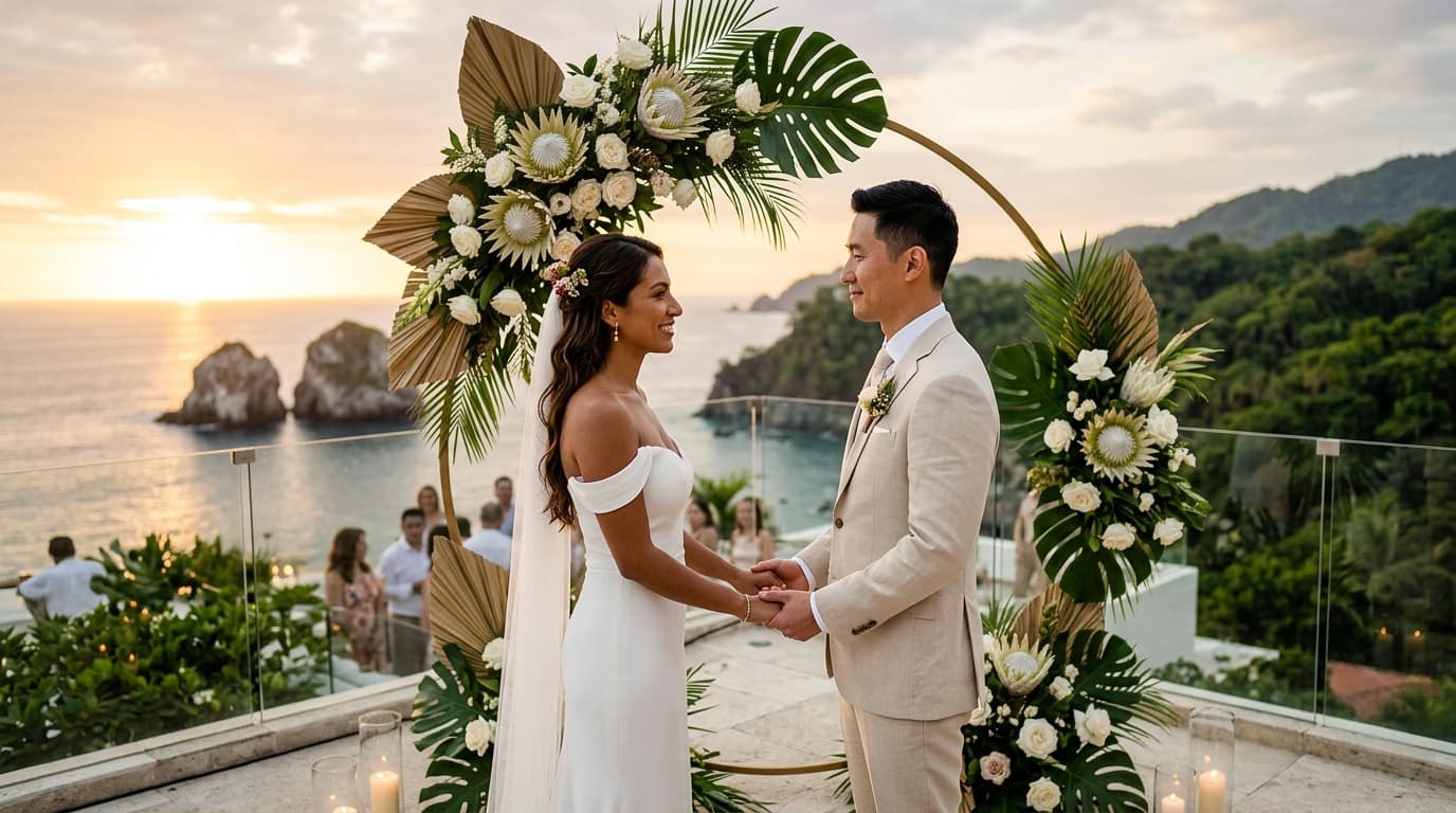 The Garza Blanca Reserve: Crafting an Architectural Modernist Vow Renewal in Puerto Vallarta