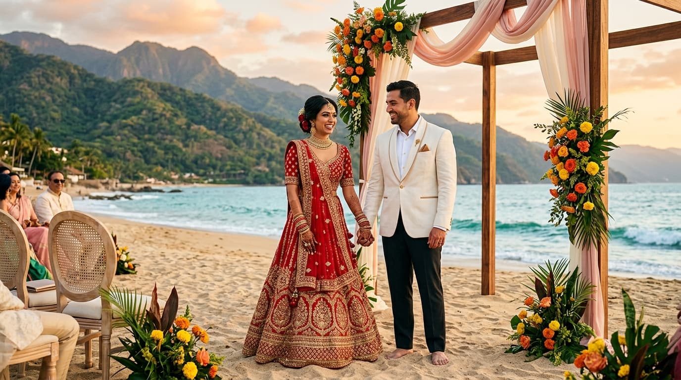 Blending Heritages on Banderas Bay: The Art of Luxury Fusion Beach Weddings in Puerto Vallarta