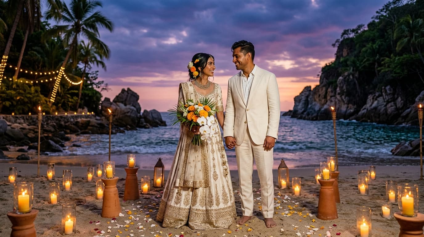 The Majahuitas Secluded Cove: Crafting a High-Design Fusion Candlelight Vow Renewal in Puerto Vallarta