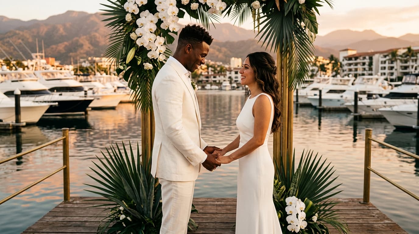 The Marina Vallarta Yacht Basin: Crafting a High-Design Nautical Minimalist Vow Renewal in Puerto Vallarta