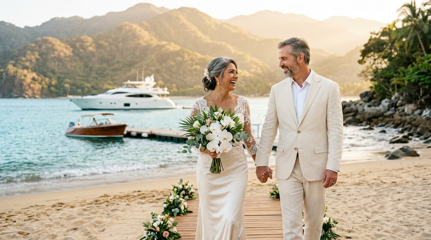 Maritime Entrance Orchestration: Curating Luxury Shoreline Yacht Arrivals for Banderas Bay Beach Ceremonies