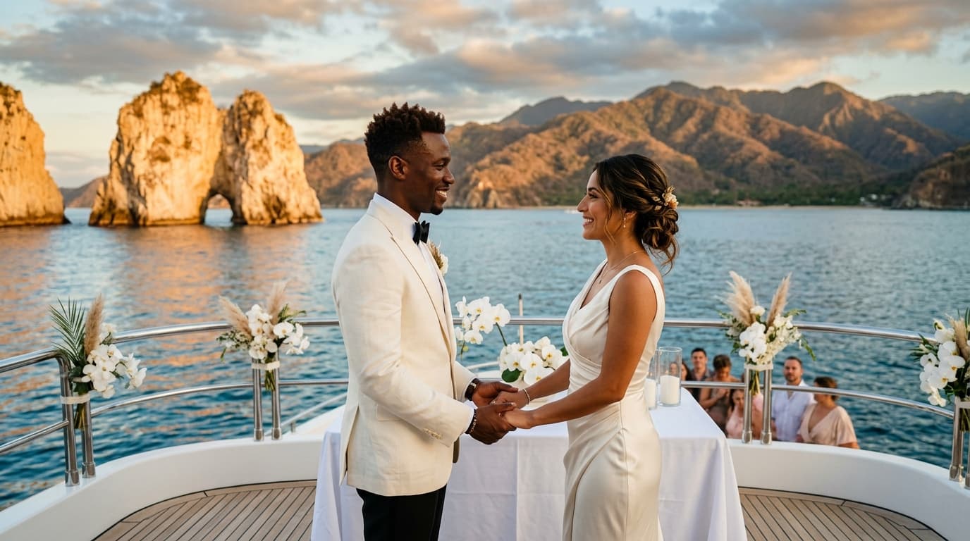 The Maritime Horizon Recommitment: Crafting a Superyacht Sunset Vow Renewal in Puerto Vallarta
