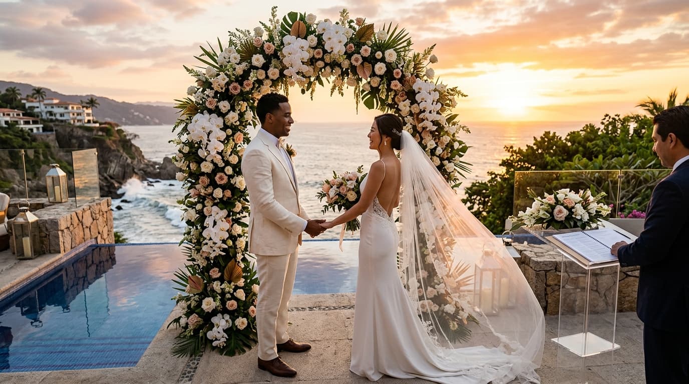 Say 'I Do' at Sunset: Civil Marriage Ceremonies in Conchas Chinas Oceanfront Villas
