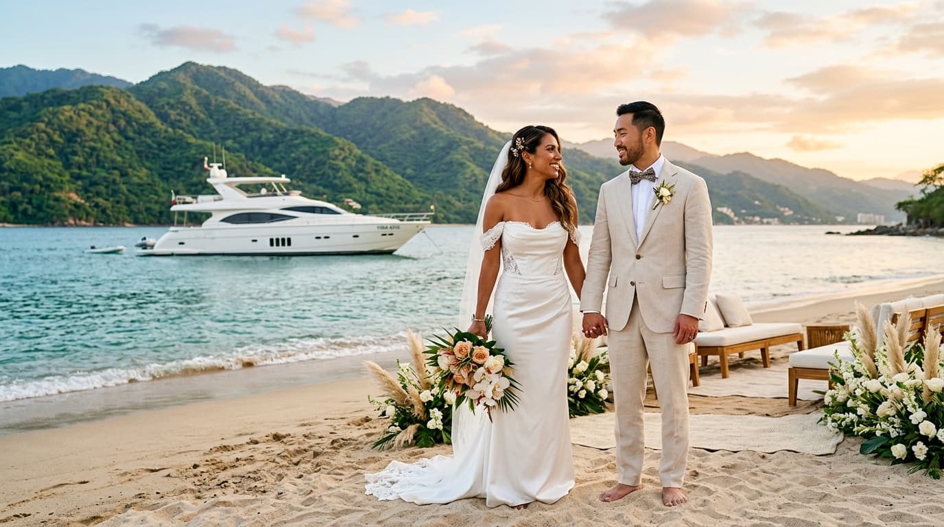 Private Maritime Arrivals: Elevating South Shore Beach Weddings in Puerto Vallarta