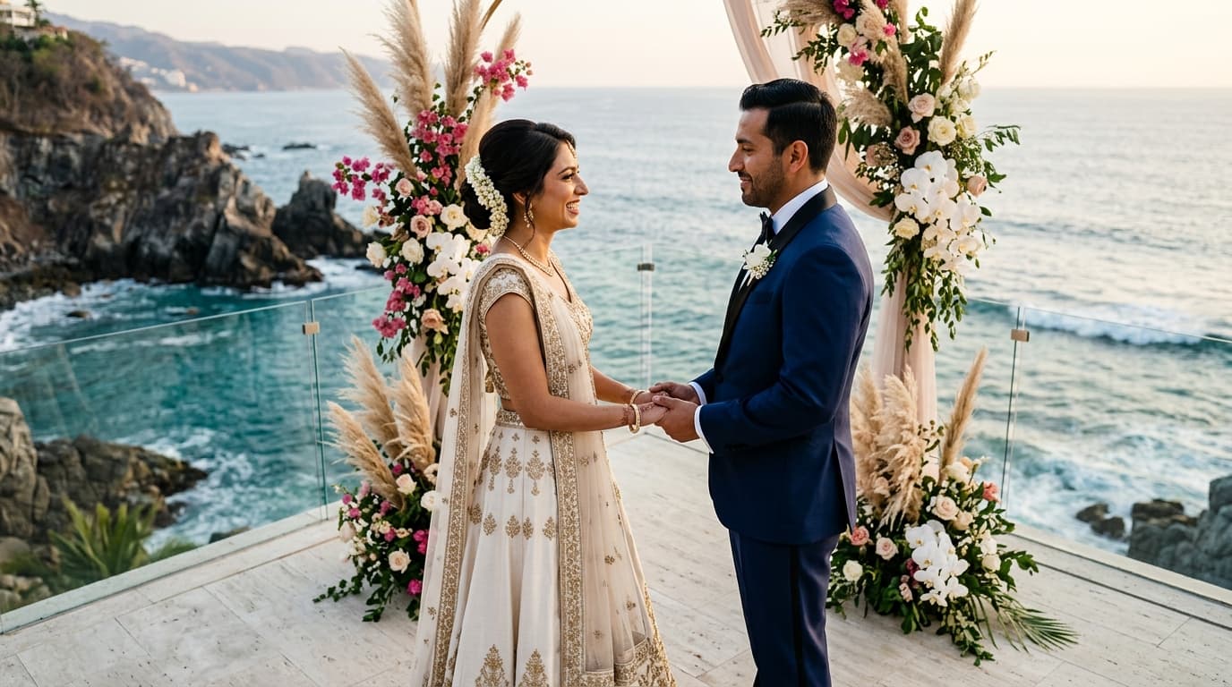 The Punta Negra Shoreline Estate: Crafting a High-Art Minimalist Vow Renewal in Puerto Vallarta