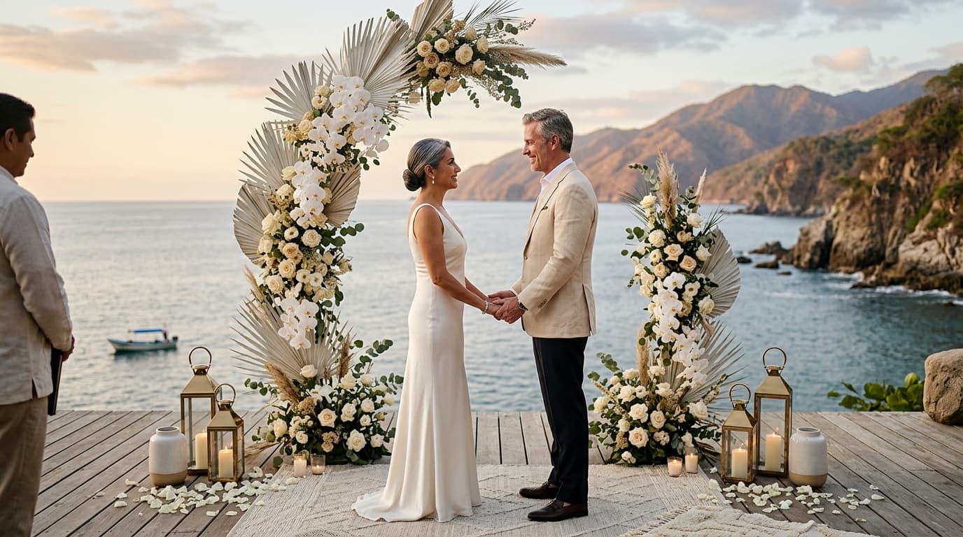 The Quimixto Oceanfront Sanctuary: Crafting a High-Design Ethereal Vow Renewal in Puerto Vallarta