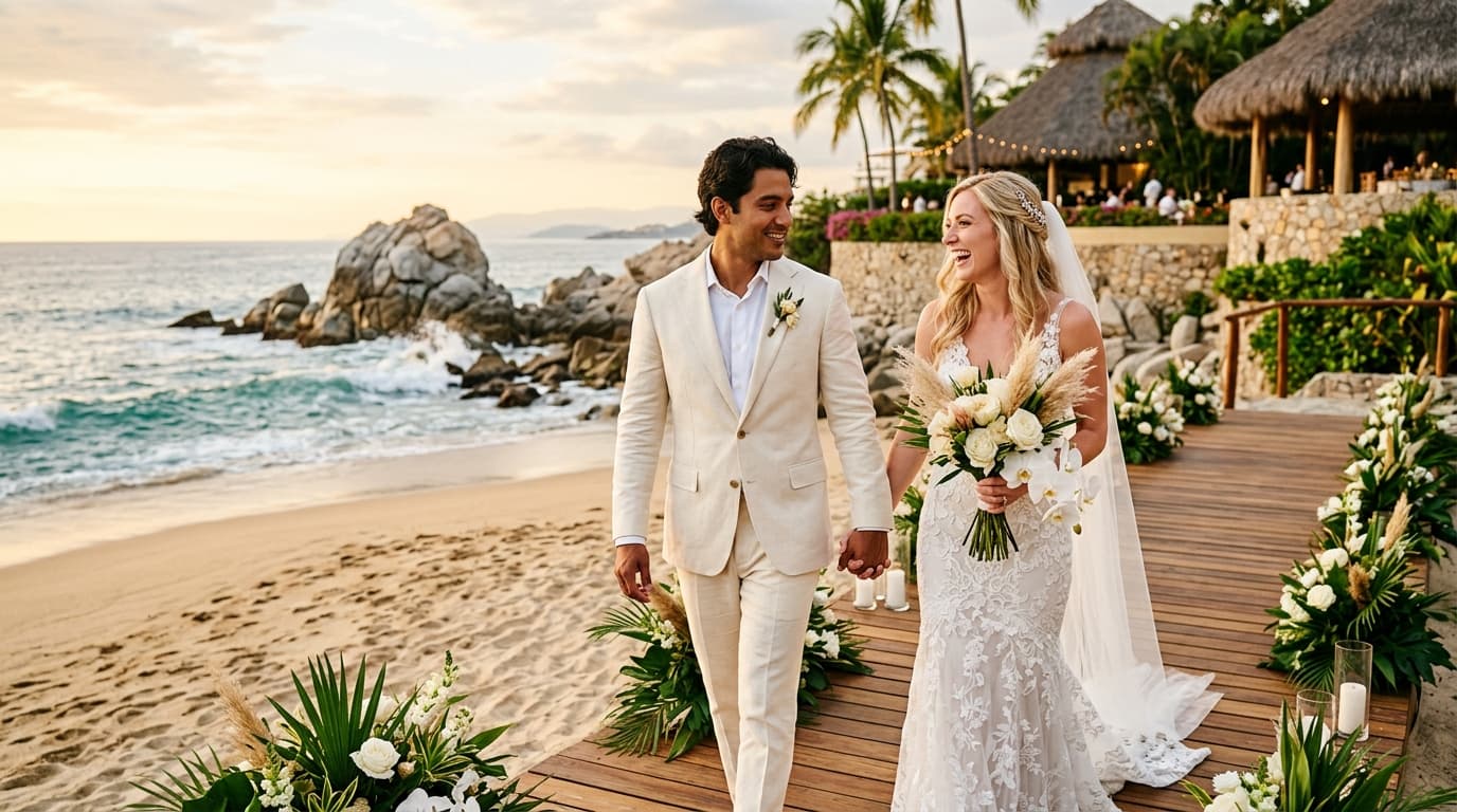 Sand-to-Palapa Transition Architecture: Designing High-Luxe Spatial Flow for Puerto Vallarta Beach Weddings