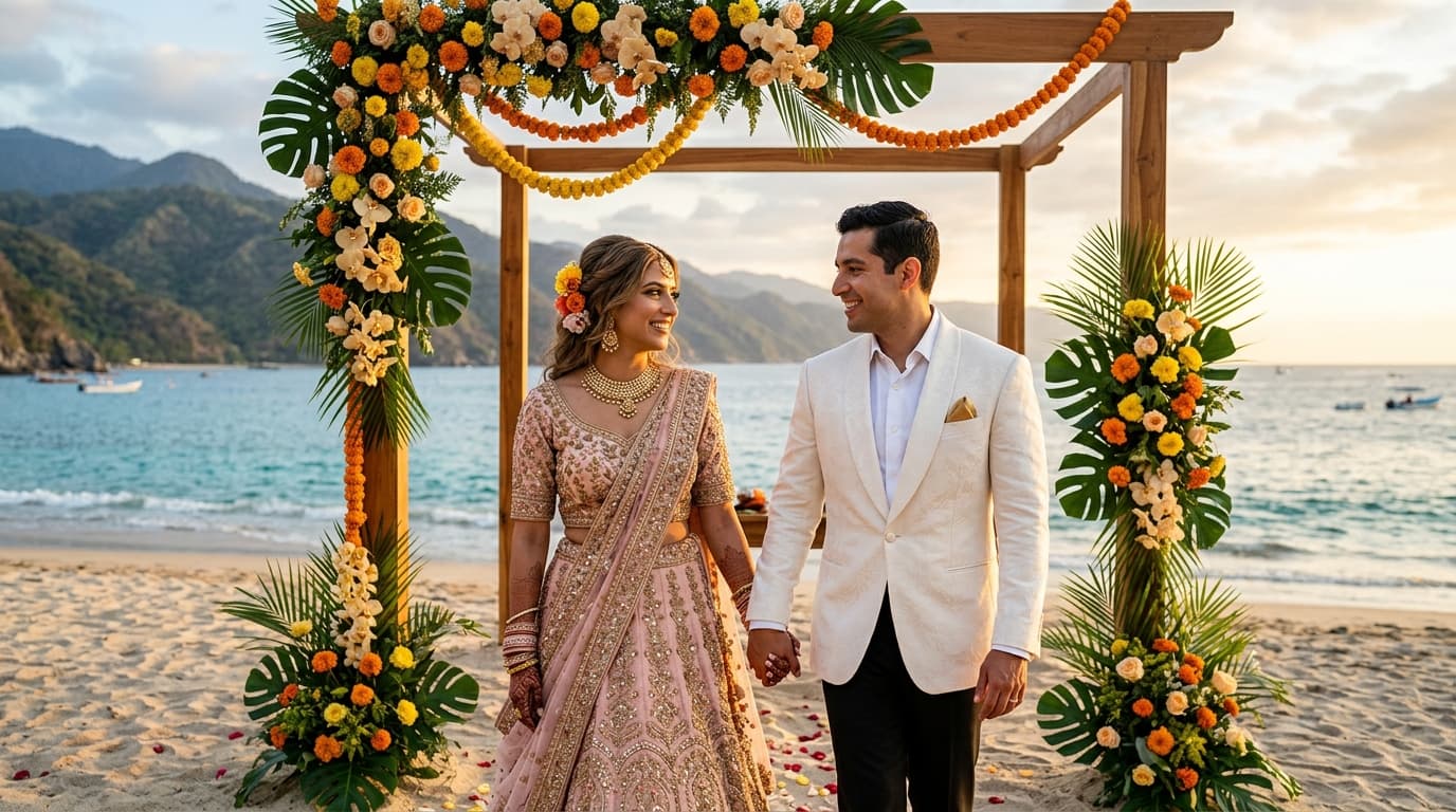Shoreline Fusion Sanctums: Structuring Dual-Heritage South Asian and Mexican Ceremonies in Puerto Vallarta