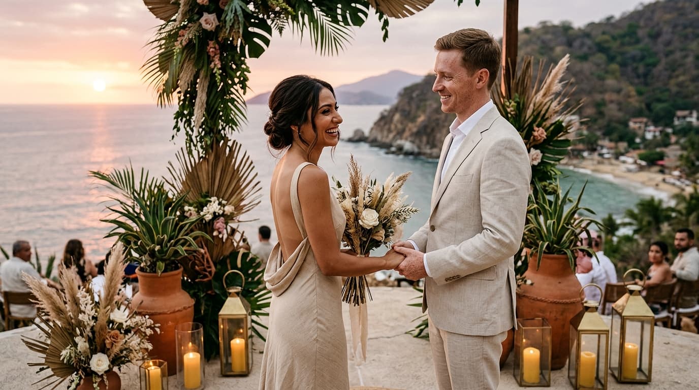 The Yelapa Oceanfront Retreat: Crafting a High-Design Terracotta & Raw Linen Vow Renewal in Puerto Vallarta