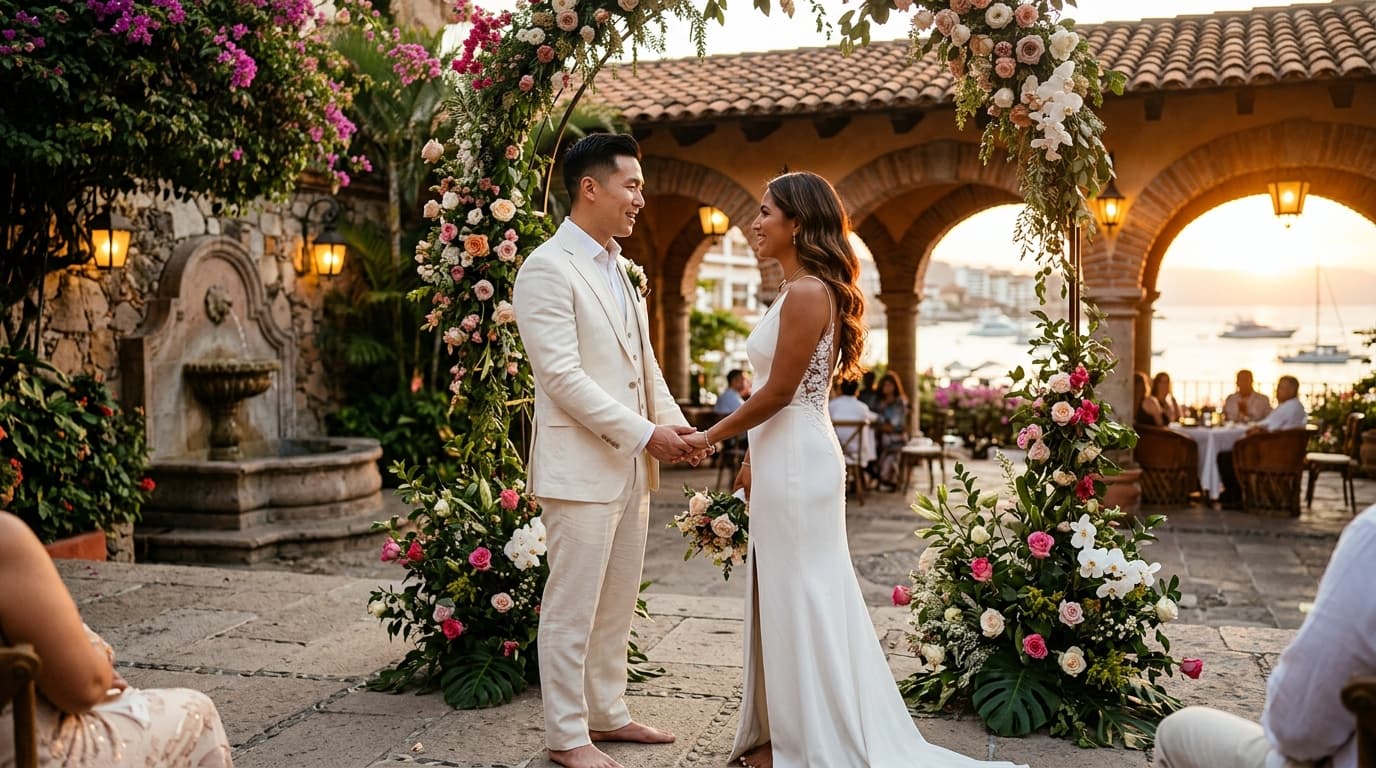 The Zona Romántica Estate: Crafting an Architectural Heritage Vow Renewal in Puerto Vallarta